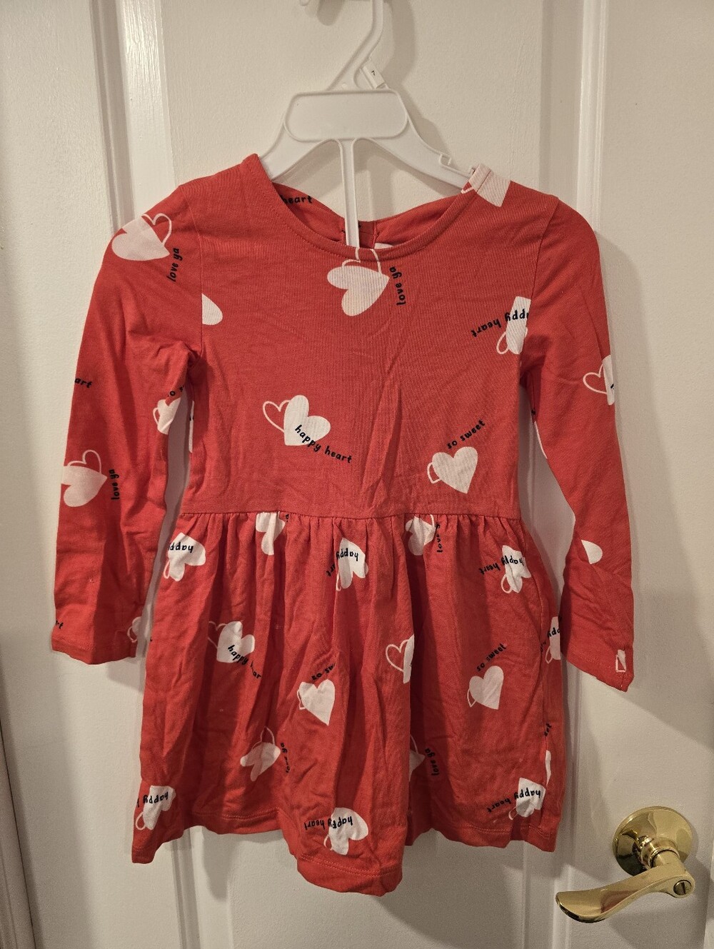 Carters Heart Dress 3T Valentines